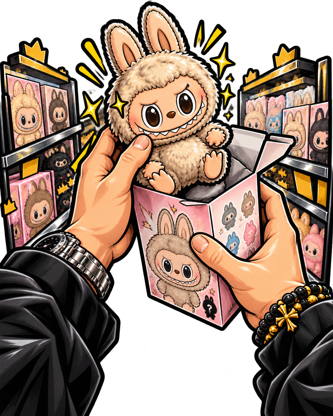 Unboxing a collectible toy
